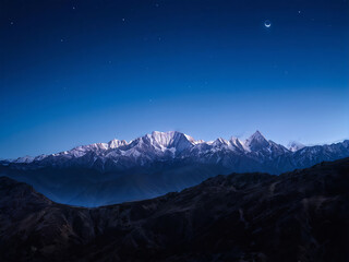 Fototapeta premium snowy mountain landscape