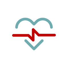 Heart beat pulse symbol icon design vector illustration.