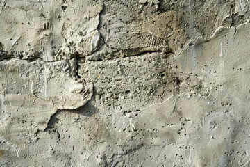 Fototapeta premium Weathered Cement Wall Texture with Cracks and Rough Surface