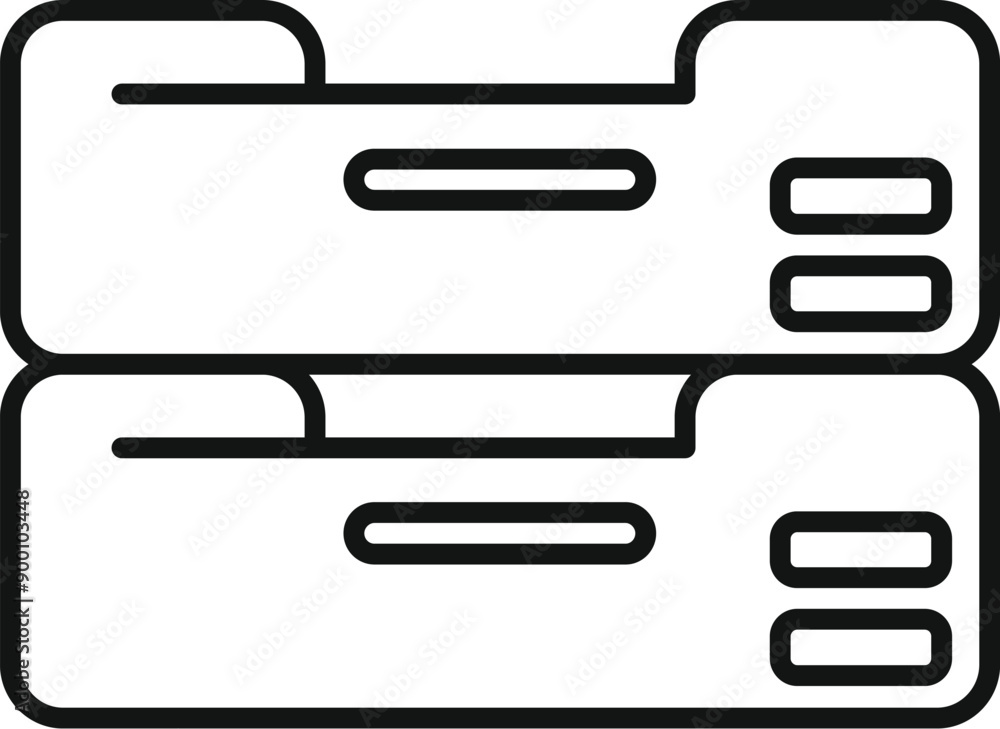 Poster data server icon representing data storage, cloud computing, and network infrastructure