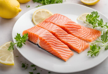 salmon with lemon