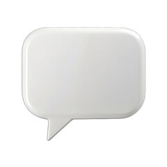 Blank white speech bubble isolated on transparent background