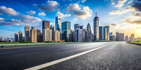  city architecture asphalt road path highway skyline AI Generative