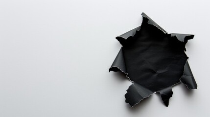 Torn Canvas Illusion: A striking image of a black hole through torn canvas, creating a visually arresting contrast.