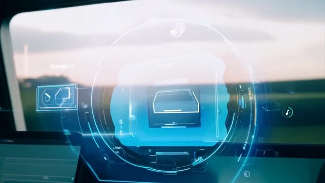 user as they interact with the holographic blue augmented reality interface, showcasing different angles of the technology and hand movements.