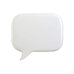 Blank white speech bubble isolated on transparent background