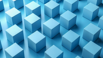 Obraz premium Blue cubes pattern on a blue background