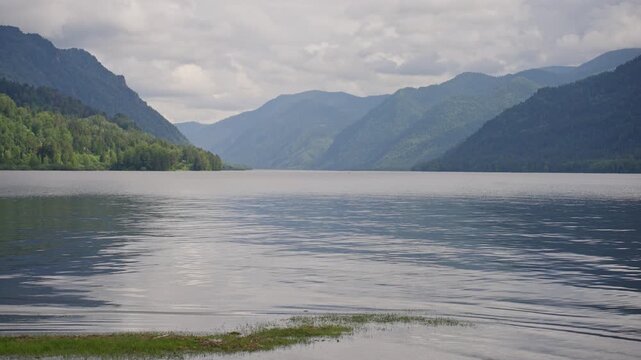 view of mountains lake morskie oko or sea eye lake in summer day