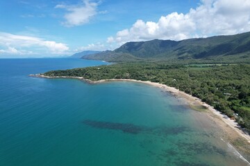 Aerial photo of Pebbly Beach Cairns Queensland Australia