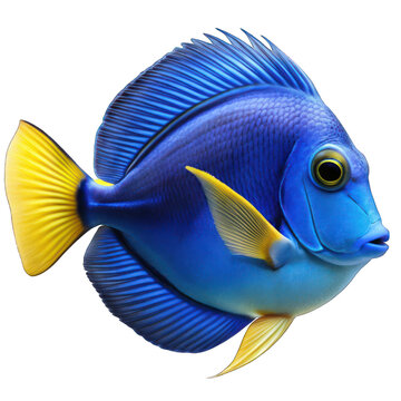recommend clip art: Blue tang fish isolated on transparent background