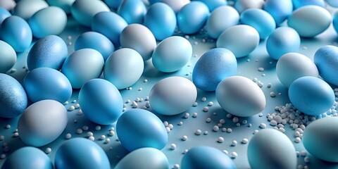 Bluish eggshell scattered background AI-Generated Content, trendy, abstract, graphic, colorful