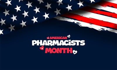  American Pharmacist Month background template use to background, banner, placard, card, and poster design. 