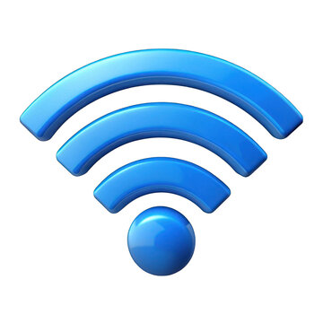 recommend clip art: Blue wifi icon isolated on transparent background