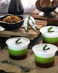 Jongkong cake typical of Bangka, Indonesia