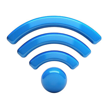 recommend clip art: Blue wifi icon isolated on transparent background