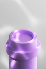 Minimalist Cylindrical Podium for Modern Product Display - 3D Render for Showcase and Presentation