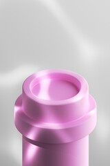 Minimalist Cylindrical Podium for Modern Product Display - 3D Render for Showcase and Presentation