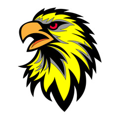 Eagle Hawk Garuda symbol icon black and yellow
