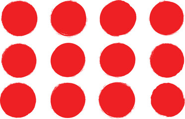 Grunge round shapes. Grunge banner collection. Grunge circle brush vector illustration.	
