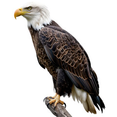 Majestic Bald Eagle Perched on Timber