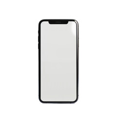 Blank Smartphone Screen on Black Background