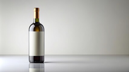Blank label bottle of wine ready for custom design, wine, blank, label, bottle, customizable, mockup, template, alcohol, red