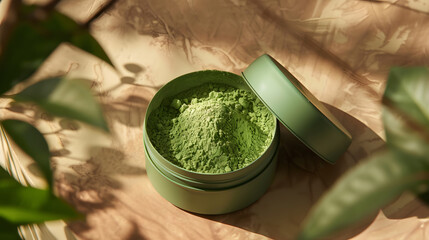 Match green tea powder, promising health benefits in tea or soothing skincare