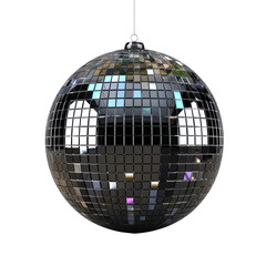Fototapeta premium Shimmering Disco Ball with Colorful Tiles