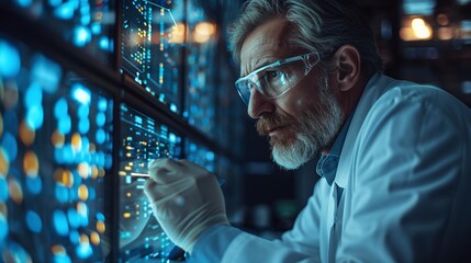 Scientist analysis and testing bioscience and molecule in the laboratory.