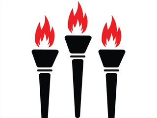 Fire torch icon vector illustration.