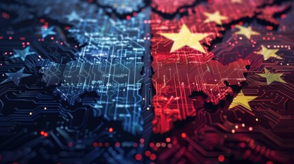 Digital Map of China and USA