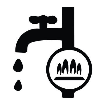 recommend clip art: Beautiful silhouette camping water tap icon