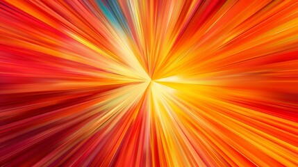 Obraz premium Radiant sunburst pattern with bright, warm colors and dynamic lines