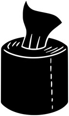 roll illustration paper silhouette clean logo toilet icon tissue outline bathroom hygiene sheet sanitary wipe hygienic restroom cleaner towel shape lavatory household recycle for vector graphic