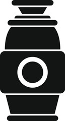 Black silhouette of a bioreactor for laboratory research, multiplying microorganisms and cultivating cells