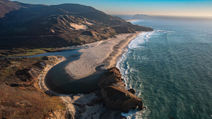 Aerial view of Big Sur coastline