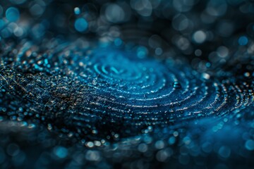 Blue Digital Ripple: Abstract digital ripple pattern in a serene blue color representing technological waves