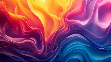 Vibrant rainbow swirl with fluid gradients and bold, dynamic shapes