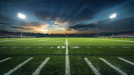 Obraz premium Soccer Field with Green Grass
