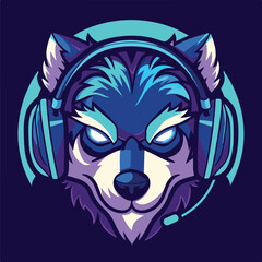 A animal mascot gaming logo 