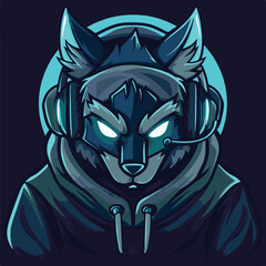 A animal mascot gaming logo 