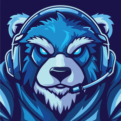 A animal mascot gaming logo 