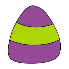 doodle halloween Candy corn icon.