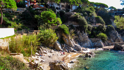 The Costa Brava coast near Lloret de Mar in Spain
