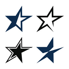 Obraz premium Set of modern abstrack star logo design. Premium Vector