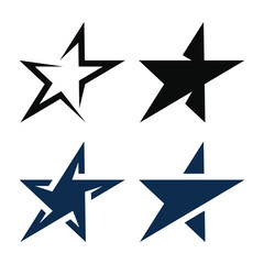 Obraz premium Set of modern abstrack star logo design. Premium Vector