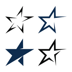 Obraz premium Set of modern abstrack star logo design. Premium Vector
