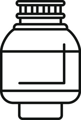 Simple line drawing of a reusable water bottle, promoting sustainability and eco conscious choices for staying hydrated