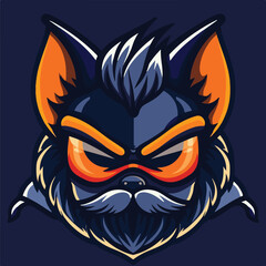 A animal mascot gaming logo 