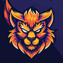 A animal mascot gaming logo 